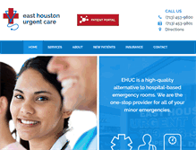 Tablet Screenshot of easthoustonurgentcare.com